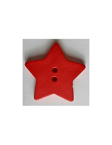 Stern Knopf diverse Farben 15 mm - Dill 46 - rot