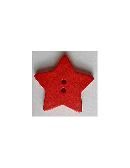 Stern Knopf diverse Farben 15 mm - Dill 46 - rot