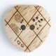 Holzknopf Herz 15 mm - Dill