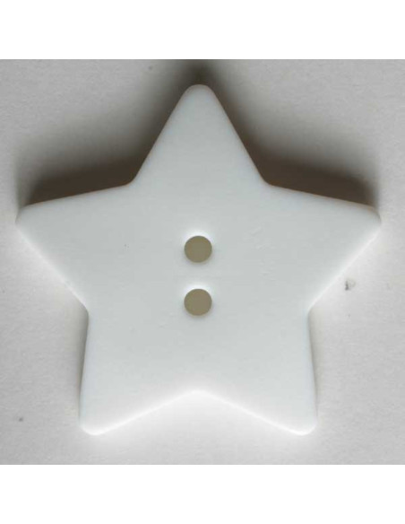 Stern Knopf diverse Farben 15 mm - Dill  26 - weiss