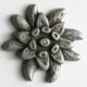 Edelweiss Vollmetallknopf 25 mm - Dill