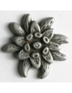 Metallknopf Edelweiss Öse 25 mm - Dill