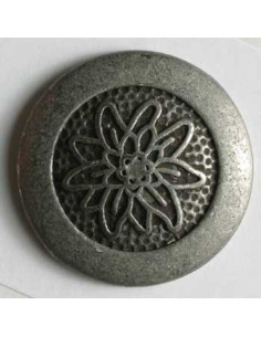 Metallknopf Edelweiss 23 mm Öse - Dill