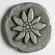 Edelweiss Metallknopf 25 mm - Dill