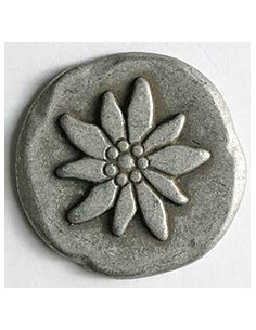 Metallknopf Edelweiss 25 mm Öse - Dill