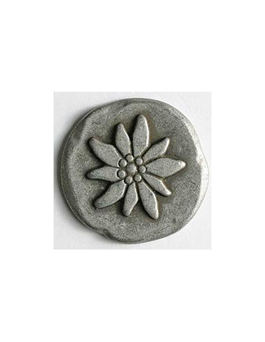 Metallknopf Edelweiss 25 mm Öse - Dill