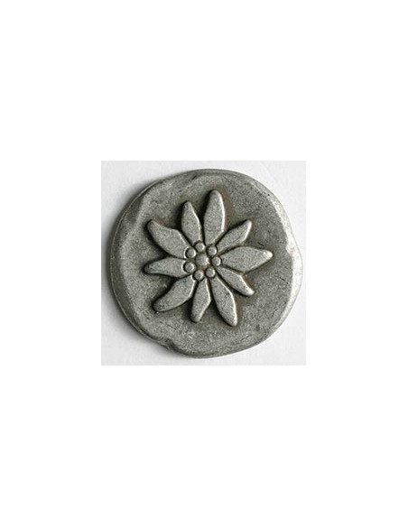 Edelweiss Metallknopf 25 mm - Dill
