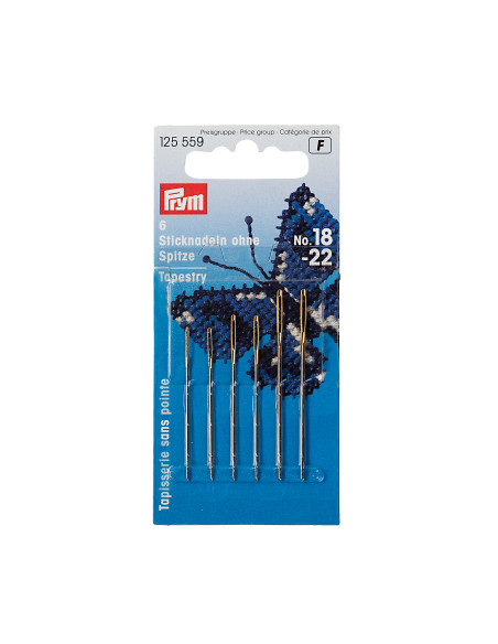 Sticknadeln ohne Spitze mit Goldöhr No.18-22 - Prym