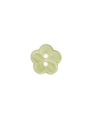 Polyesterknopf Blume 12 mm - Union Knopf grün
