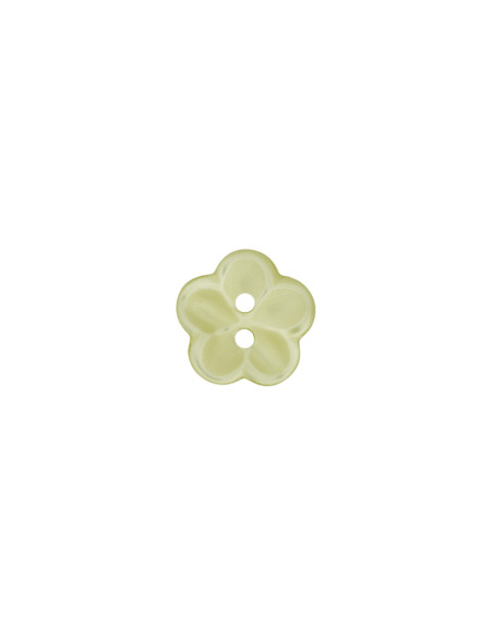 Polyesterknopf Blume 12 mm - Union Knopf grün