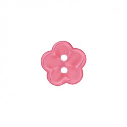 Polyesterknopf Blume pink 12 mm - Union Knopf_14239