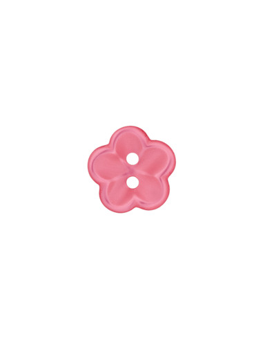 Polyesterknopf Blume 12 mm - Union Knopf pink