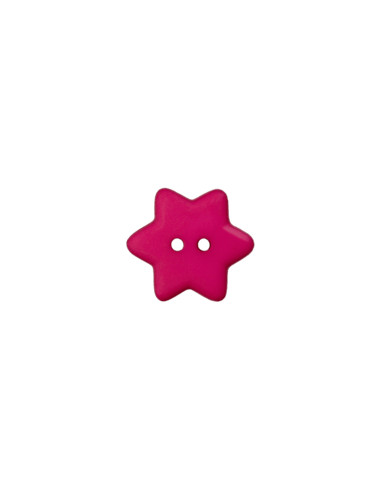 Knopf Stern 15 mm - Union Knopf fuchsia