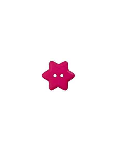 Knopf Stern 15 mm - Union Knopf fuchsia