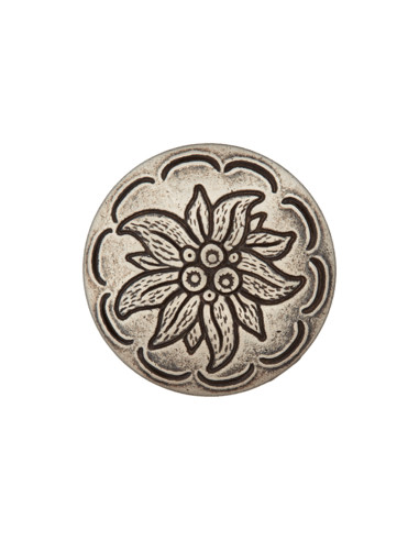 Metallknopf Edelweiss 23 mm Öse - Union Knopf