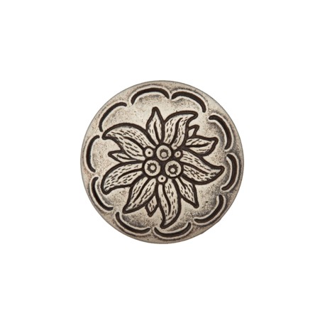 Metallknopf Edelweiss mit Öse 23 mm - Union Knopf