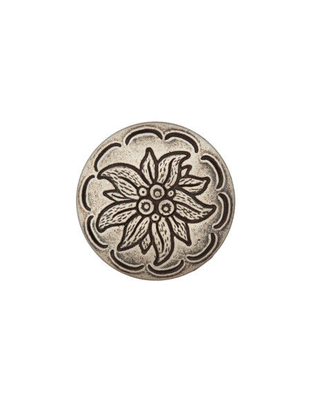 Metallknopf Edelweiss mit Öse 23 mm - Union Knopf