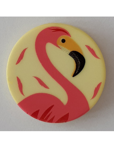 Knopf Flamingo 15 mm - Dill gelb