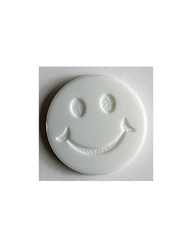 Kinderknopf Smiles 19 mm - Dill 559 - weiss