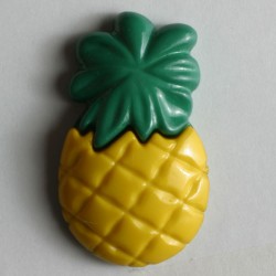 Knopf Ananas gelb, mit Öse 25 mm - Dill_14518