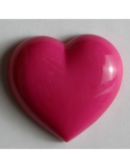 Kinderknopf Herz mit Öse pink 20 mm - Dill