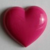 Kinderknopf Herz mit Öse pink, 11 mm - Dill