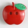 Knopf Apfel rot, 19 mm - Dill