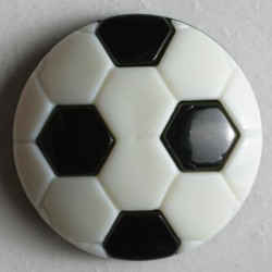 Knopf Fussball, mit Öse 13 mm - Dill