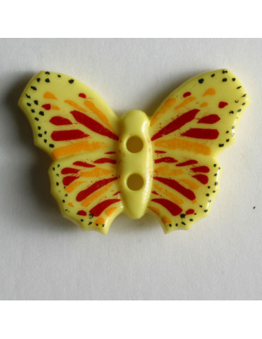 Knopf Schmetterling 28 mm - Dill gelb