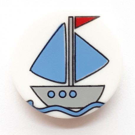 Knopf Schiff mit Öse 14 mm - Dill