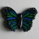Knopf Schmetterling grün 28 mm - Dill