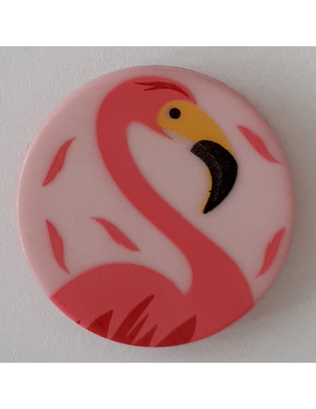 Knopf Flamingo rosa mit Öse 15 mm - Dill