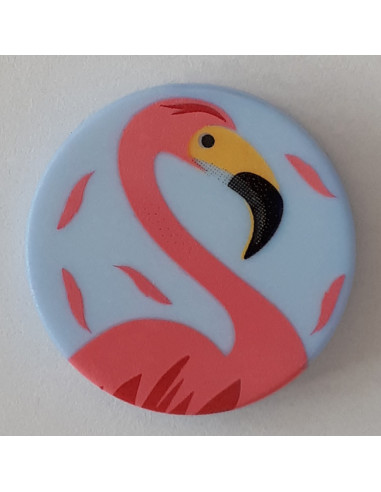 Knopf Flamingo 15 mm - Dill hellblau