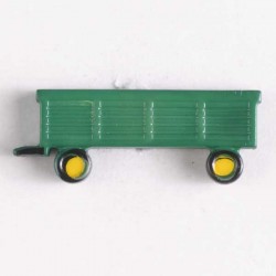 Kinderknopf Traktor- Anhänger grün, 29 mm - Dill_14619