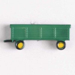 Kinderknopf Traktor- Anhänger grün, 29 mm - Dill