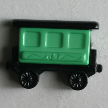 Knopf Wagon grün 20 mm - Dill