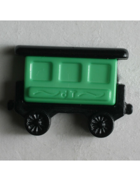 Knopf Wagon grün 20 mm - Dill