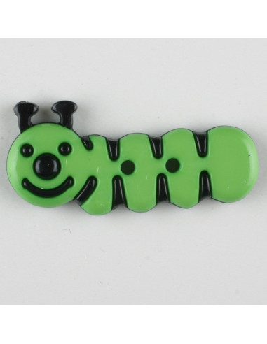 Knopf Raupe 30 mm - Dill grün