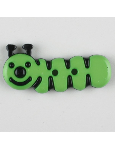 Knopf Raupe 30 mm - Dill grün