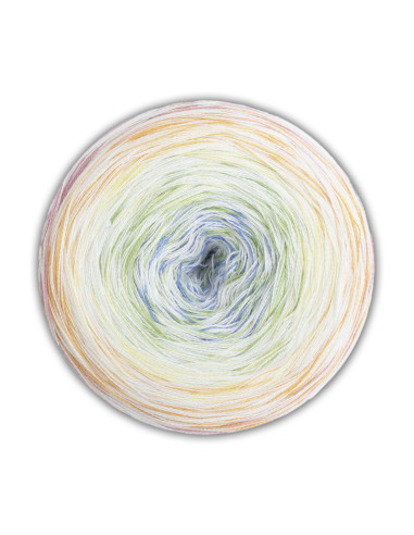 Woolly Hugs - BOBBEL Cotton 42 - weiss/blau/grün/gelb/orange/rose