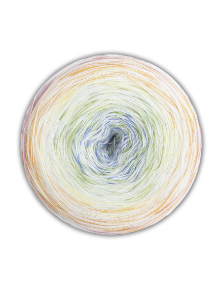 Woolly Hugs - BOBBEL Cotton 42 - weiss/blau/grün/gelb/orange/rose