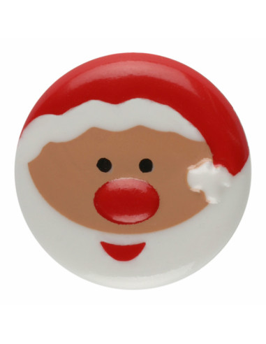 Kinderknopf Weihnachtsmann 18 mm Öse - Dill