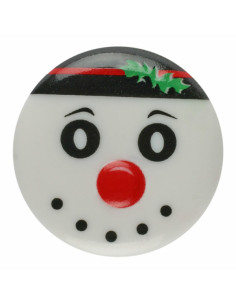 Kinderknopf Schneemann 18 mm Öse - Dill
