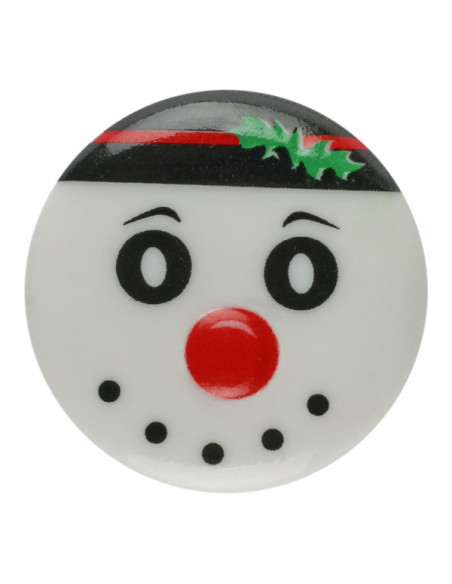 Kinderknopf Schneemann mit Öse 18 mm - Dill