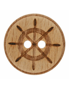 Holzknopf Steuerrad 23 mm 2-Loch - Dill