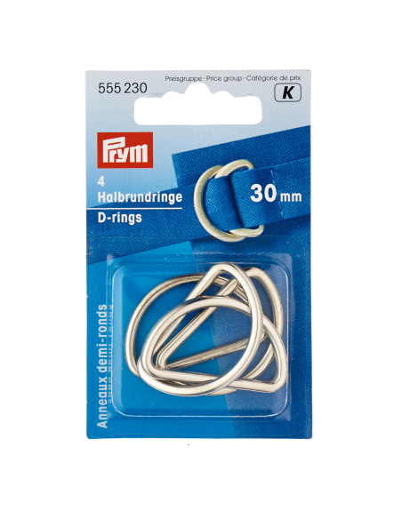 Halbrundringe 30mm silberfarbig - Prym Halbrundringe 30mm silberfarbig - Prym