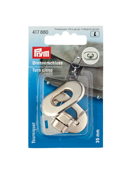 Drehverschluss für Taschen silberfarbig - Prym