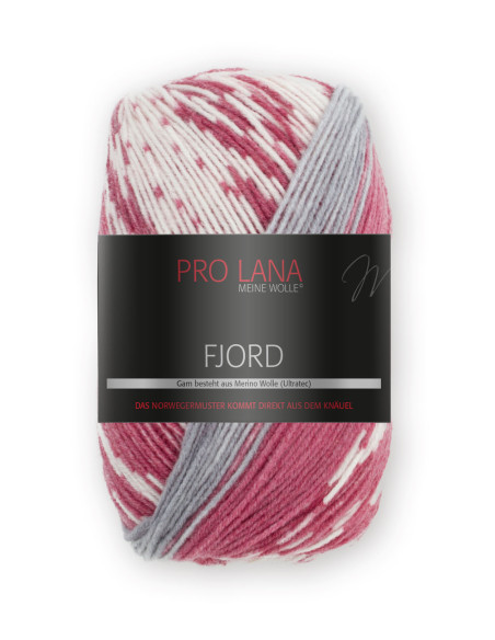 Fjord - Pro Lana 83 - natur/rot/grau