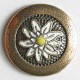 Metallknopf Edelweiss  matt gold 18 mm  - Dill