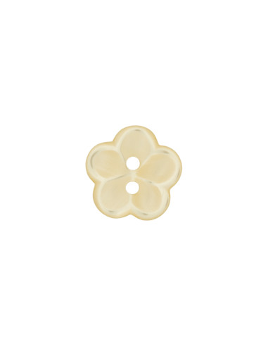 Polyesterknopf Blume 18 mm - Union Knopf gelb